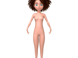 cartoon female base mesh 3D Model