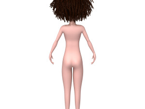 cartoon female base mesh 3D 모델