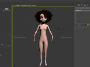 cartoon female base mesh 3D 모델