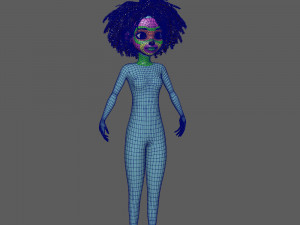 cartoon female base mesh 3D 모델