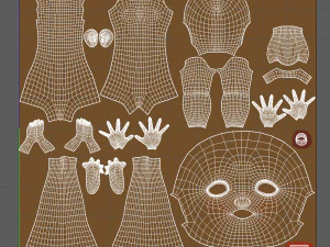 cartoon female base mesh 3D Model
