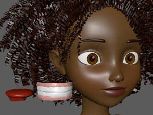 cartoon female base mesh 3D 모델