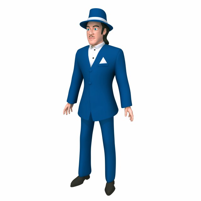 man cartoon 03 Modelo 3D .c4d .max .obj .3ds .fbx .stl .blend 