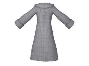 coat cartoon 3D Model