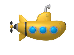 submarine cartoon 3D Model