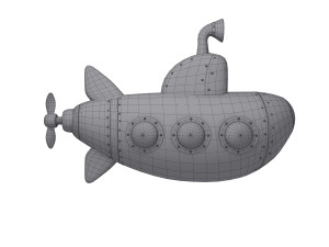 submarine cartoon 3D Model