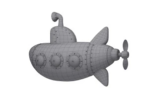 cartone animato sottomarino Modello 3D