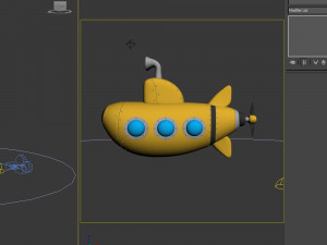 submarine cartoon 3D Model