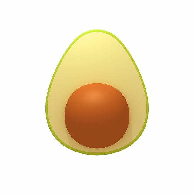avocado cartoon Model 3D .c4d .max .obj .3ds .fbx .stl .blend 