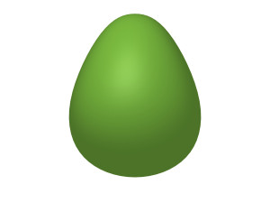 avocado cartoon Model 3D