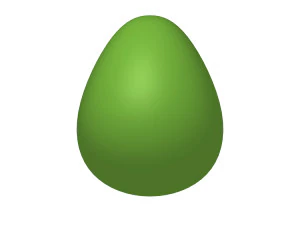avocado cartoon 3D Model