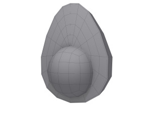 avocado cartoon Model 3D