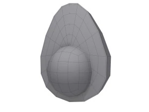 avocado cartoon 3D Model