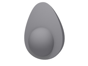 avocado cartoon Model 3D