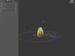 avocado cartoon Model 3D