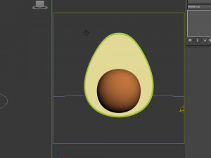 avocado cartoon Model 3D