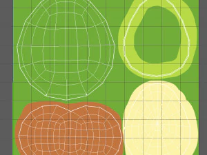 avocado cartoon 3D Model