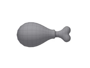 chicken leg cartoon 3D Model
