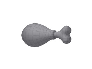 chicken leg cartoon 3D मॉडल