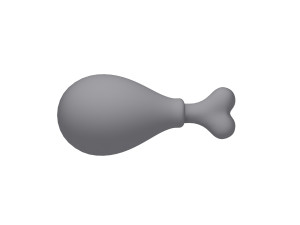 chicken leg cartoon 3D मॉडल