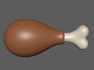 chicken leg cartoon 3D Model