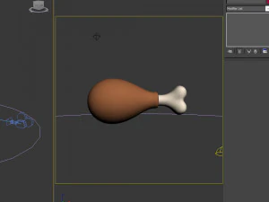 chicken leg cartoon 3D Model