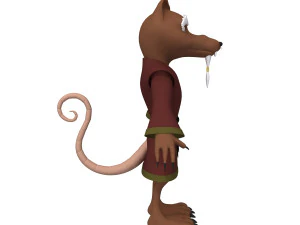 cartone animato ninja ratto Modello 3D