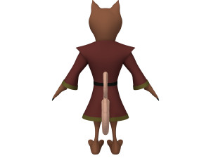 rat ninja cartoon 3D 모델