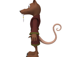 rat ninja cartoon 3D 모델