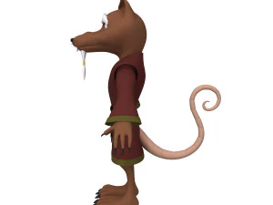 cartone animato ninja ratto Modello 3D