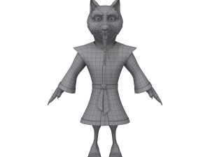 rat ninja cartoon 3D 모델