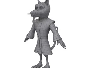 cartone animato ninja ratto Modello 3D