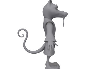 rat ninja cartoon 3D 모델
