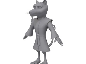cartone animato ninja ratto Modello 3D