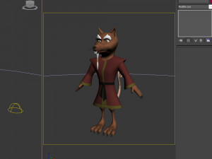 rat ninja cartoon 3D 모델