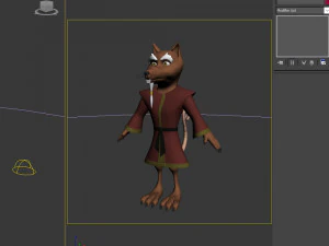 cartone animato ninja ratto Modello 3D
