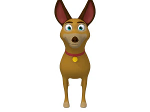 dog cartoon 03 3D Model