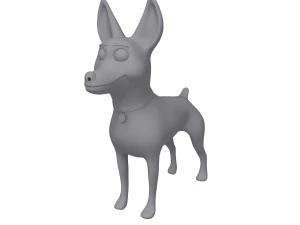 dog cartoon 03 3D Model