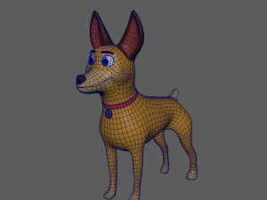 dog cartoon 03 3D Model