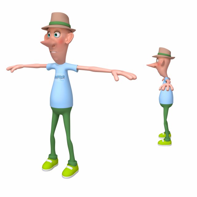 man cartoon 06 Modelo 3D .c4d .max .obj .3ds .fbx .stl .blend 