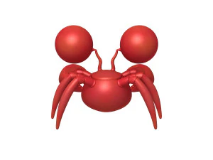 crab cartoon 3D Model