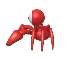 crab cartoon 3D Model
