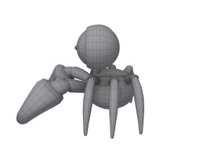 crab cartoon 3D Model