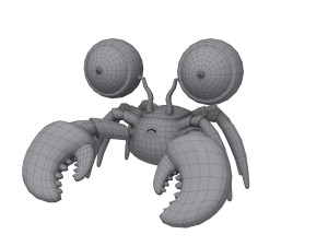 crab cartoon 3D Model