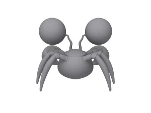 crab cartoon 3D Model