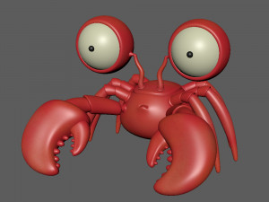crab cartoon 3D Model
