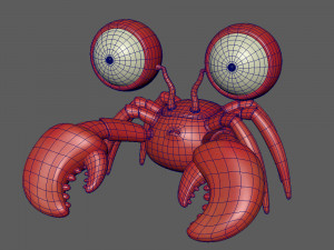 crab cartoon 3D Model
