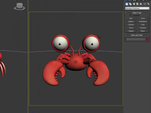 crab cartoon 3D Model