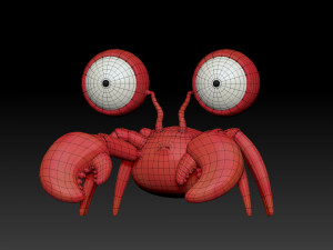 crab cartoon 3D Model