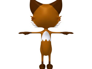 fox cartoon 3D Model